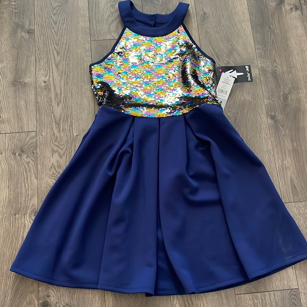 NWT paper doll girls sequin dress